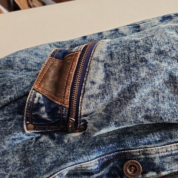 Be In The Current Sceen Denim Long Line Coat Small Acid Wash 90s - Picture 15 of 16